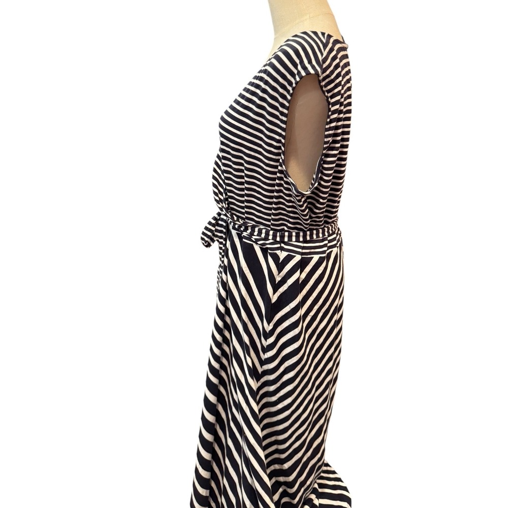Talbots Black and White Striped Maxi Dress - Picture 7 of 8